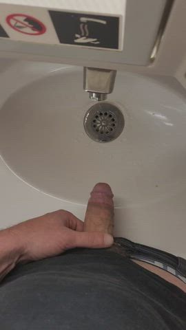 Bathroom Cut Cock Pee Peeing Piss Pissing Public gif
