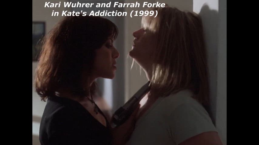 Farrah Forke gets threatened by friend Kari Wuhrer in Kate's Addiction (1999) 