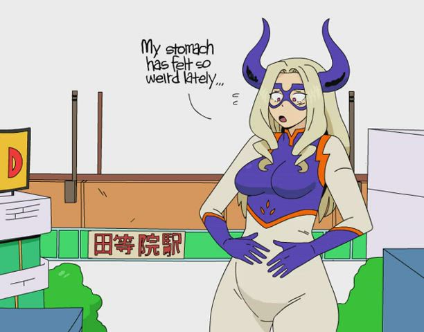 animation giantess pregnant belly gif