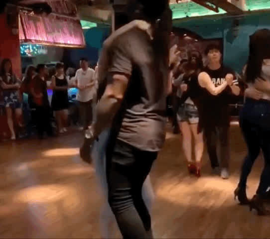 asianhotwife big dick bull cuckold dancing watching gif