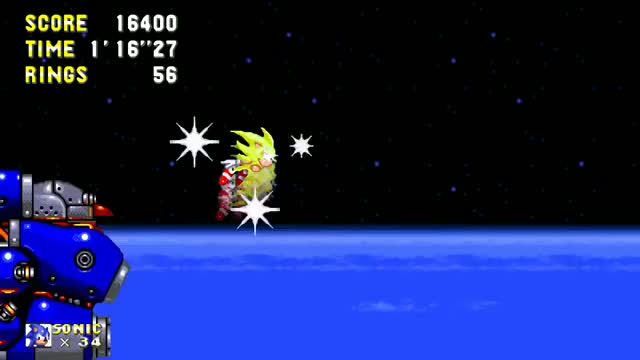 Super Sonic vs. Eggman's Carrier