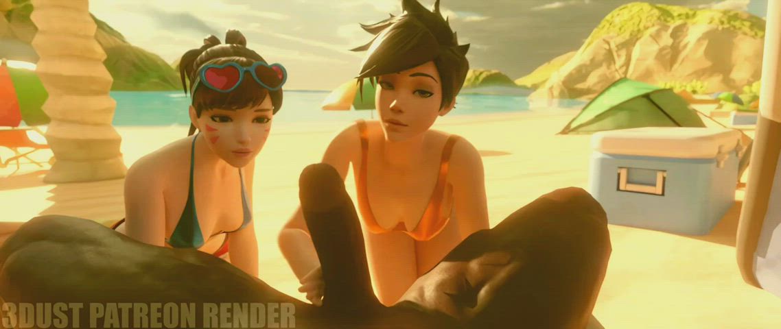 3d animation interracial overwatch gif
