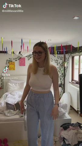 braless pokies see through clothing tiktok gif