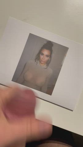 celebrity cum kim kardashian tribute gif