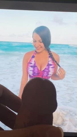beach big tits bikini jerk off tribute gif