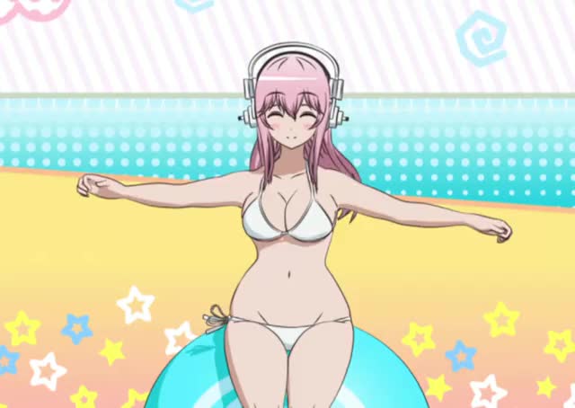 On a beach [Super Sonico] loop1