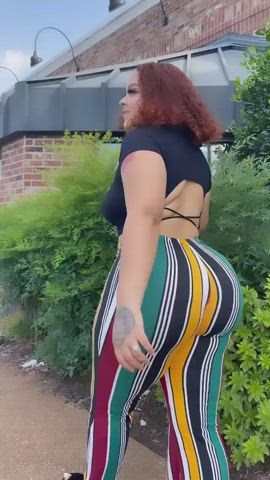 Big Ass Booty Jiggling Leggings Thick gif