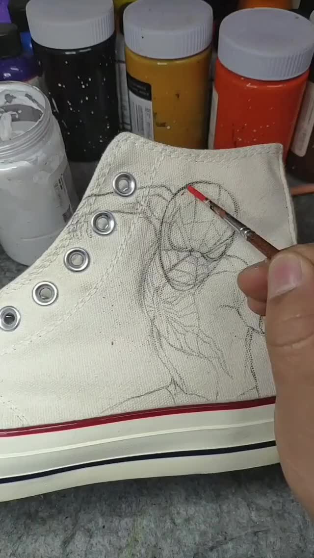 DIY spiderman shoes