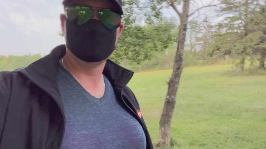 Just a sissy out for a stroll in the park