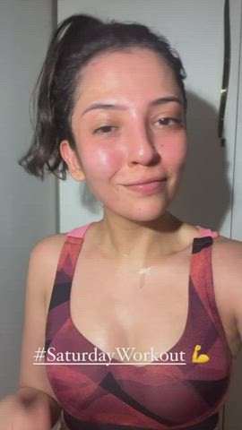Barkha Singh - all sweaty after good session 🔥🔥