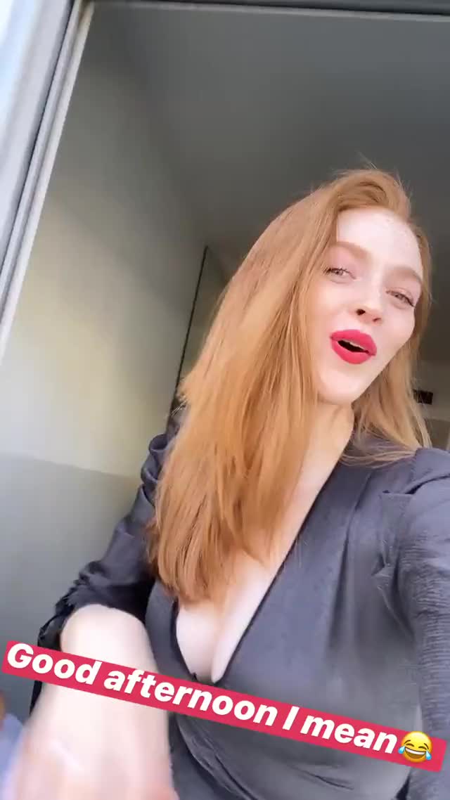 europe larsen thompson model redhead gif