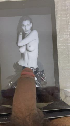 Painting Bella Hadid's tits!