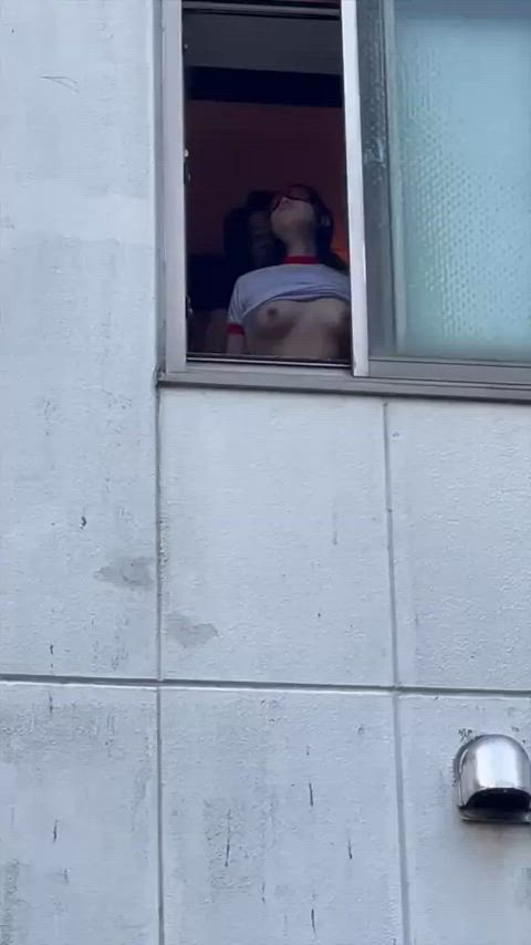 He wanted to watch his GF get fucked from the window