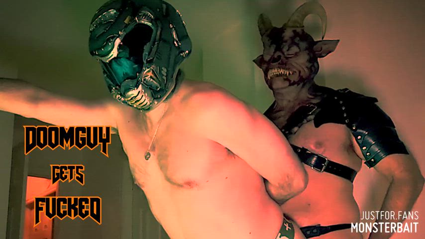 alien anal bareback cosplay demon fetish halloween leather mask monster masked monster-sex