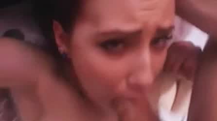 Big Dick Blowjob Cock Worship Deepthroat Face Fuck Rough Throat Fuck gif