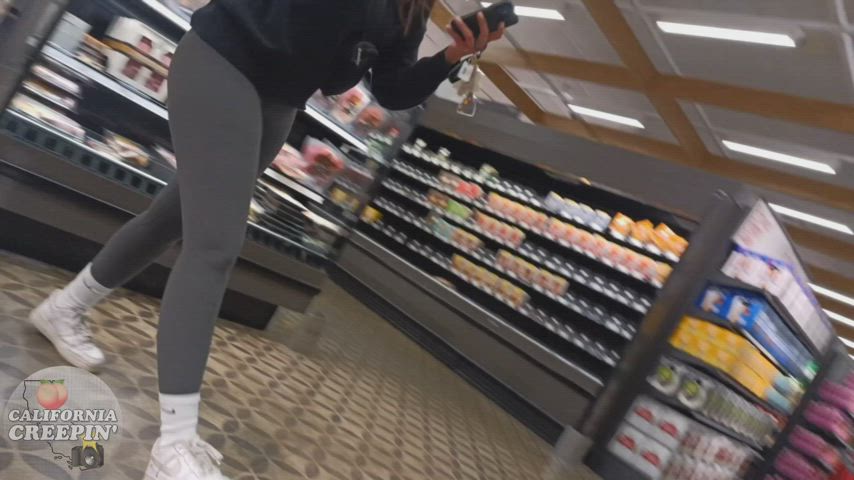 candid leggings voyeur gif