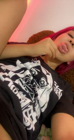 camgirl latina masturbating redhead selfie gif