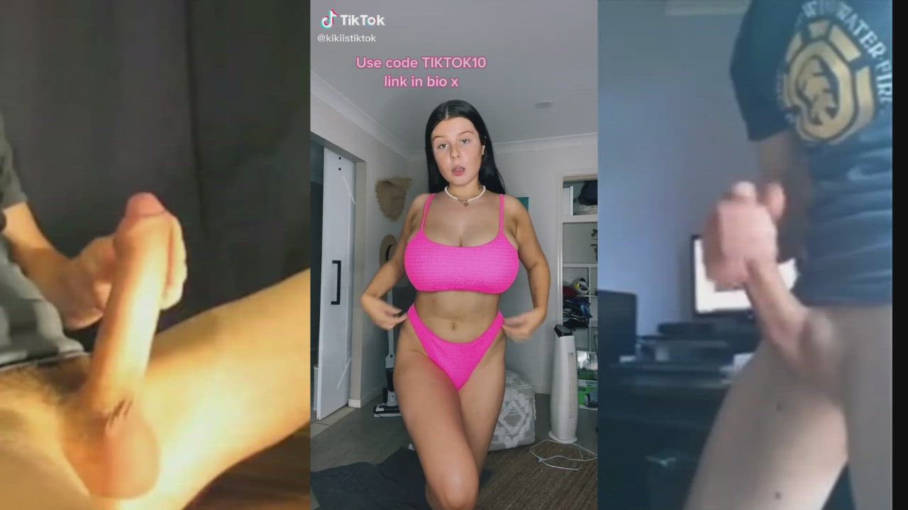 BabeCock Big Tits Bikini Cum TikTok gif