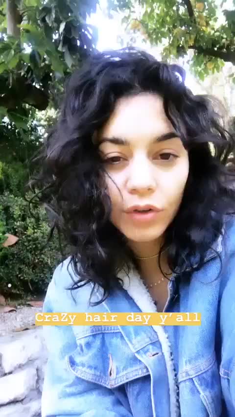 Vanessa Hudgens IG Crazy Hair Day