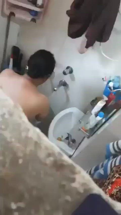 bbw bath bathroom candid naked gif