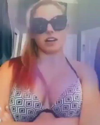 big tits blonde solo gif