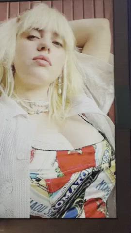 Blonde Celebrity Cum Cumshot Tribbing Tribute gif