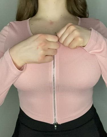 I hope you don't cum yet when I open my top