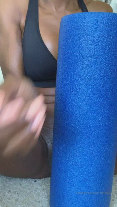 Ass Ebony Fitness Nude Pussy Workout gif