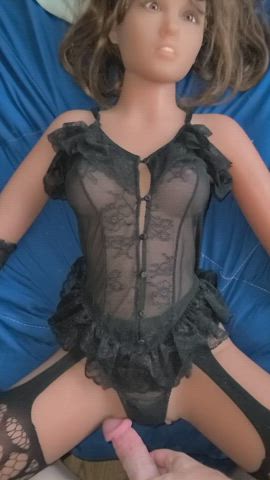 garter belt lingerie masturbating missionary nylons sex doll sex toy gif