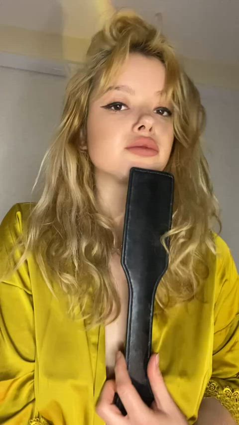 blonde femdom fitfemdom gif