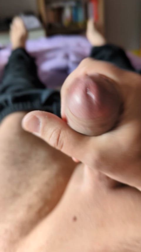 Cumming after a hard days work.