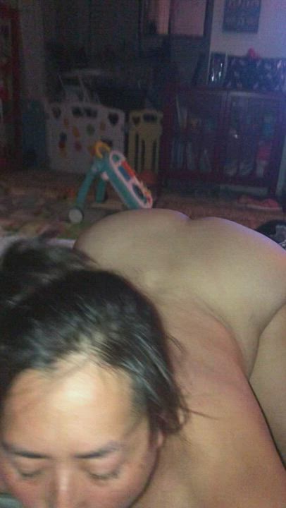 Thick curvy Asian face down ass up blowjob