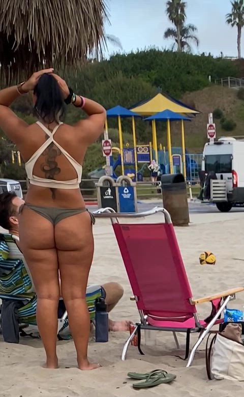 beach big ass bikini brazilian bubble butt candid homemade public voyeur thick-booty