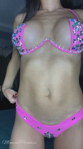 belly button big tits bikini body boobs legs nails petite tits gif