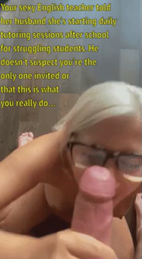 blonde caption cheating cumshot facial glasses pov student teacher captions cheating-wife