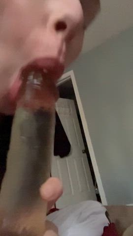 american blowjob dildo sucking suction dildo white girl gif