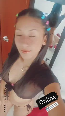 Asian Ass Braces Kiss Latina Model Small Tits Tits Webcam gif