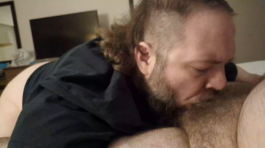 Rusty sucking cock