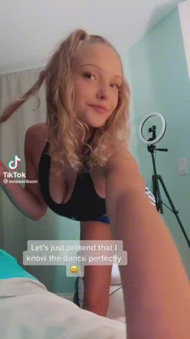 Blonde TikTok White Girl gif