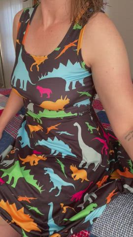 I love my dinosaur dress!