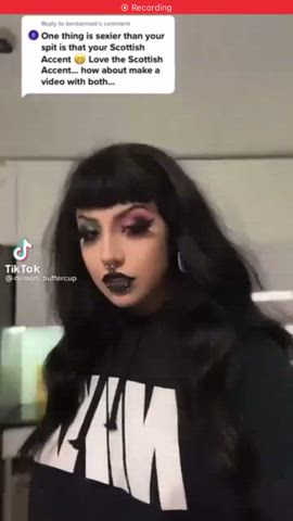 goth scottish spit gif