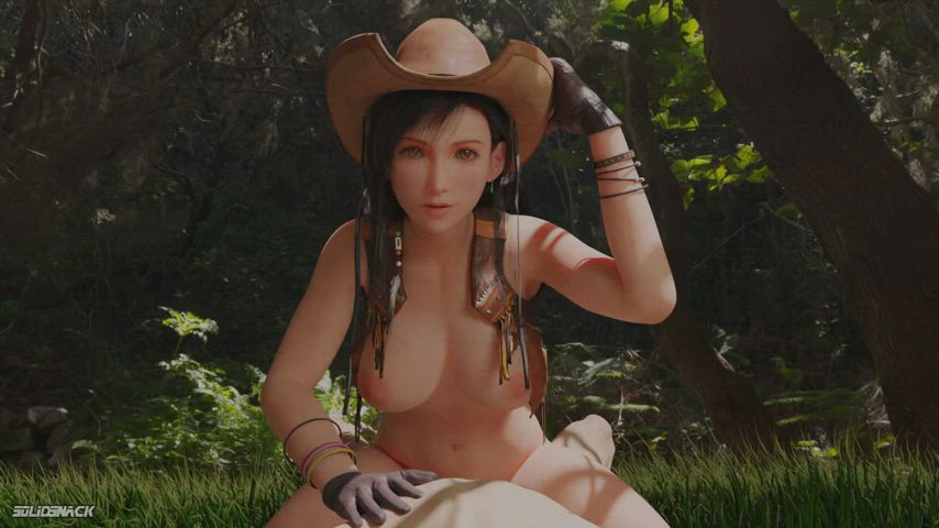 3d animation boobs cowgirl outdoor riding rule34 tifa lockhart gif