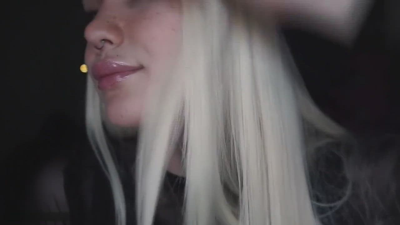 Blonde Russian Tongue Fetish Trans Transgender gif