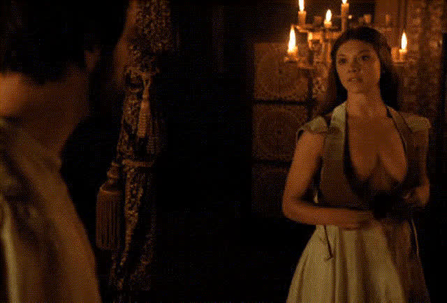 celebrity naked natalie dormer natural tits nipples small tits undressing gif