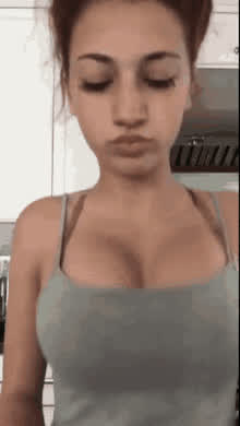 Boobs Bouncing Clothed gif