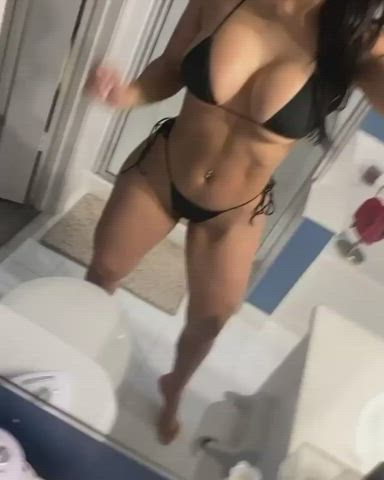big tits brunette latina tits gif
