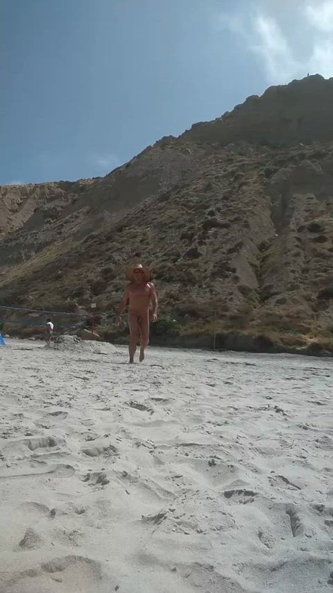 amateur beach pov tease gif