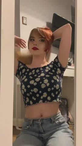 kawaii girl redhead tiktok gif