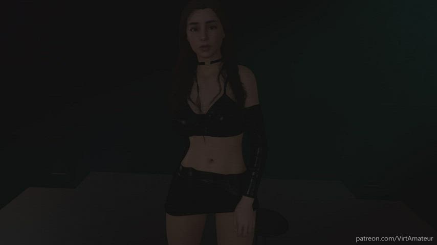 3d brunette vr gif