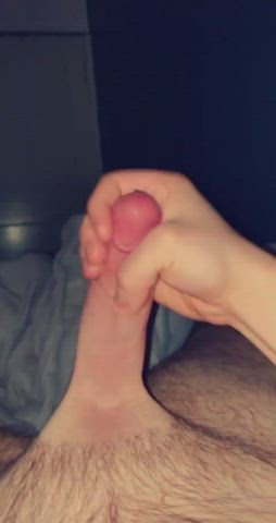 Fuck I love waking up with this thing 🤤 over ten ropes of cum